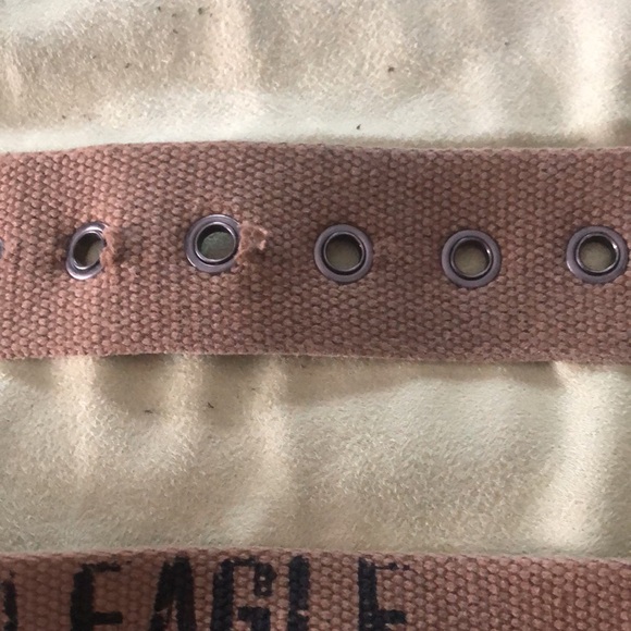 American Eagle Outfitters Men's Small /Woven Belt w/ Leather Trim /metal buckle - Picture 5 of 15